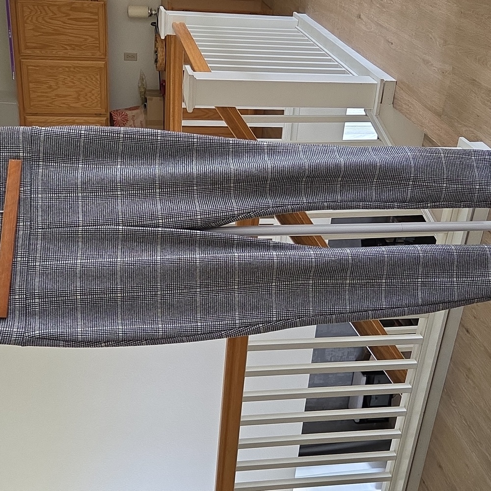 LOFT Black and White Plaid Leggings Pants